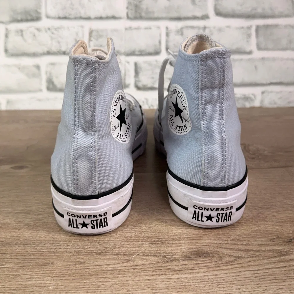 Converse Chuck Taylor All Star Platform Canvas Light Blue Womens 7